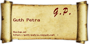 Guth Petra névjegykártya